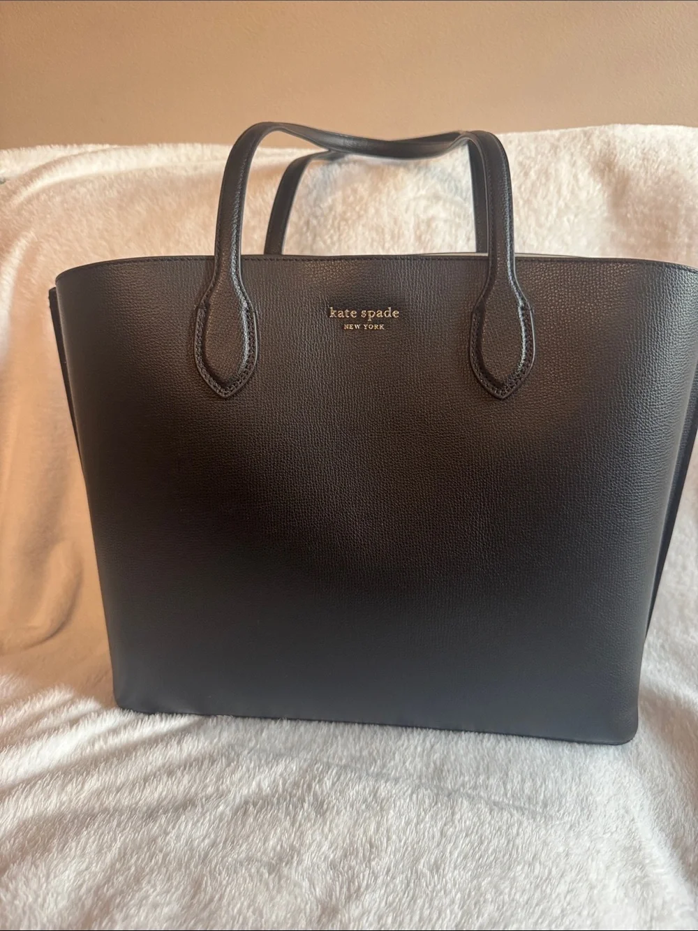 kate spade Black Pebbled Leather Tote